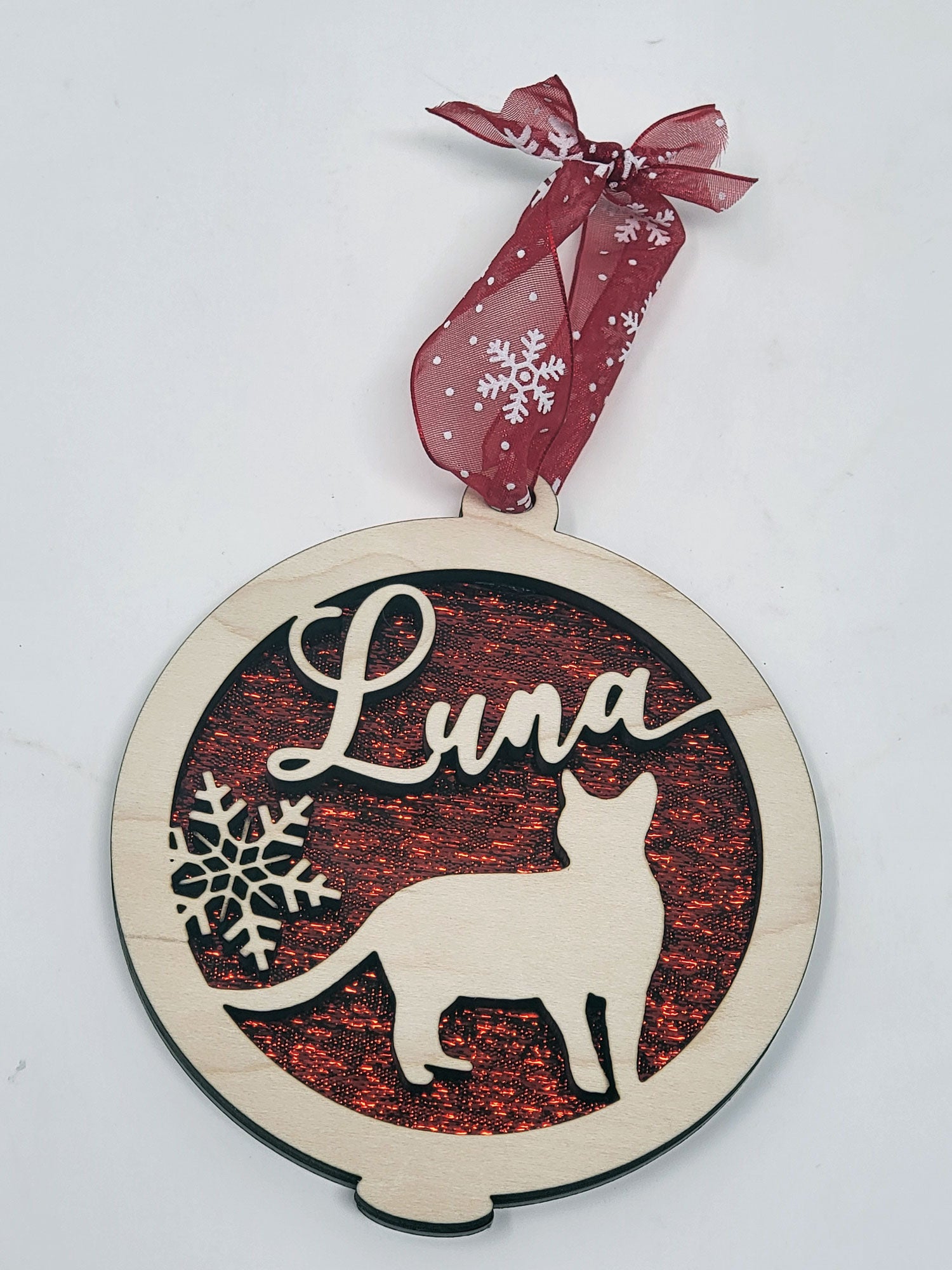 Cat Christmas Tree Ornament