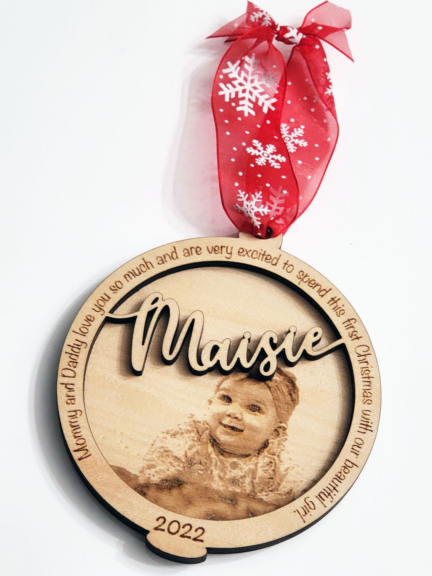Photo Engraved Tree Ornament