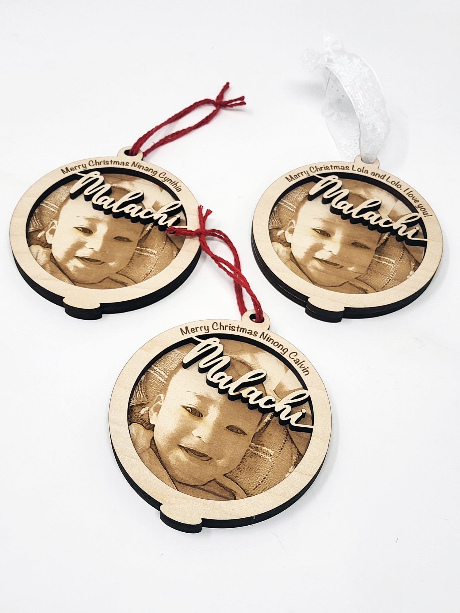 Photo Engraved Tree Ornament