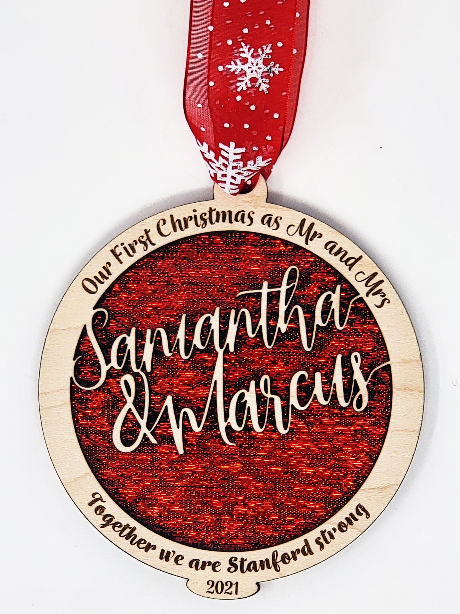 Engraved Frame Name Ornament