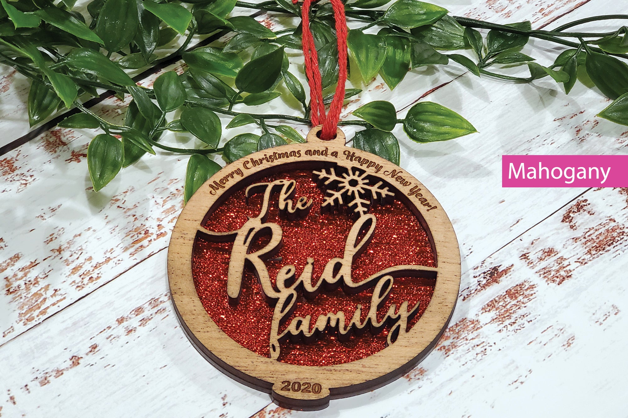 Engraved Frame Name Ornament