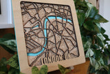 Laser-Cut Map - Square