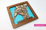Laser-Cut Map - Square