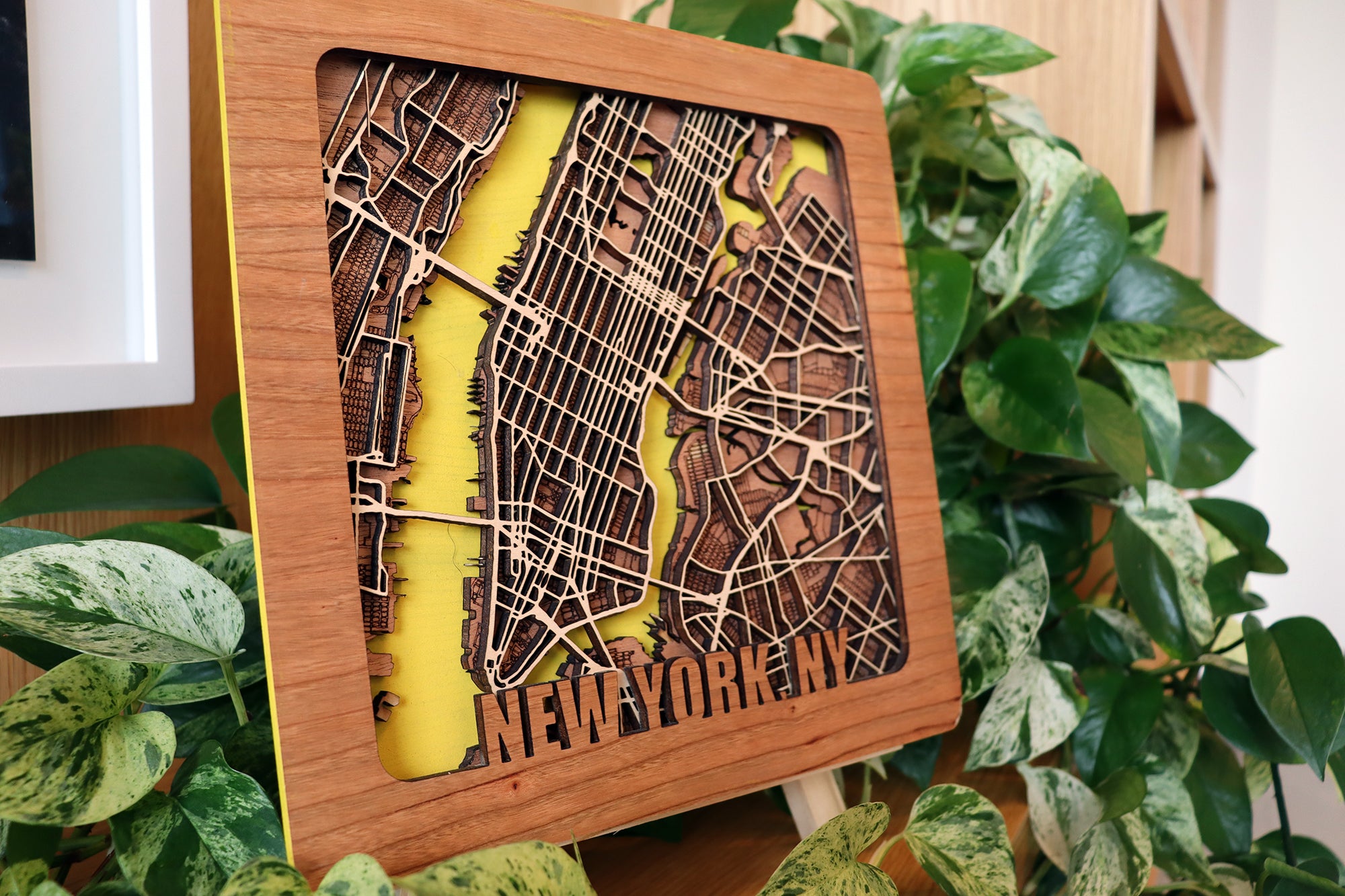 Laser-Cut Map - Square