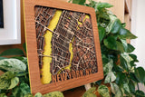 Laser-Cut Map - Square