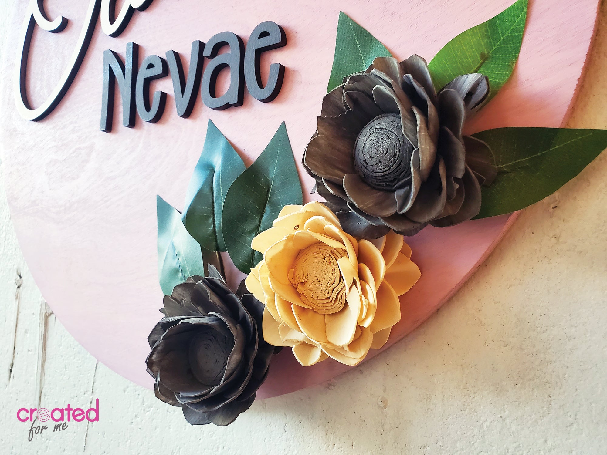 Nursery Wall Sign - Floral Theme
