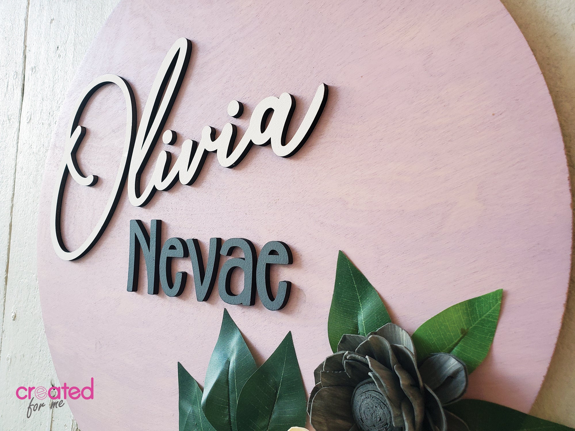 Nursery Wall Sign - Floral Theme
