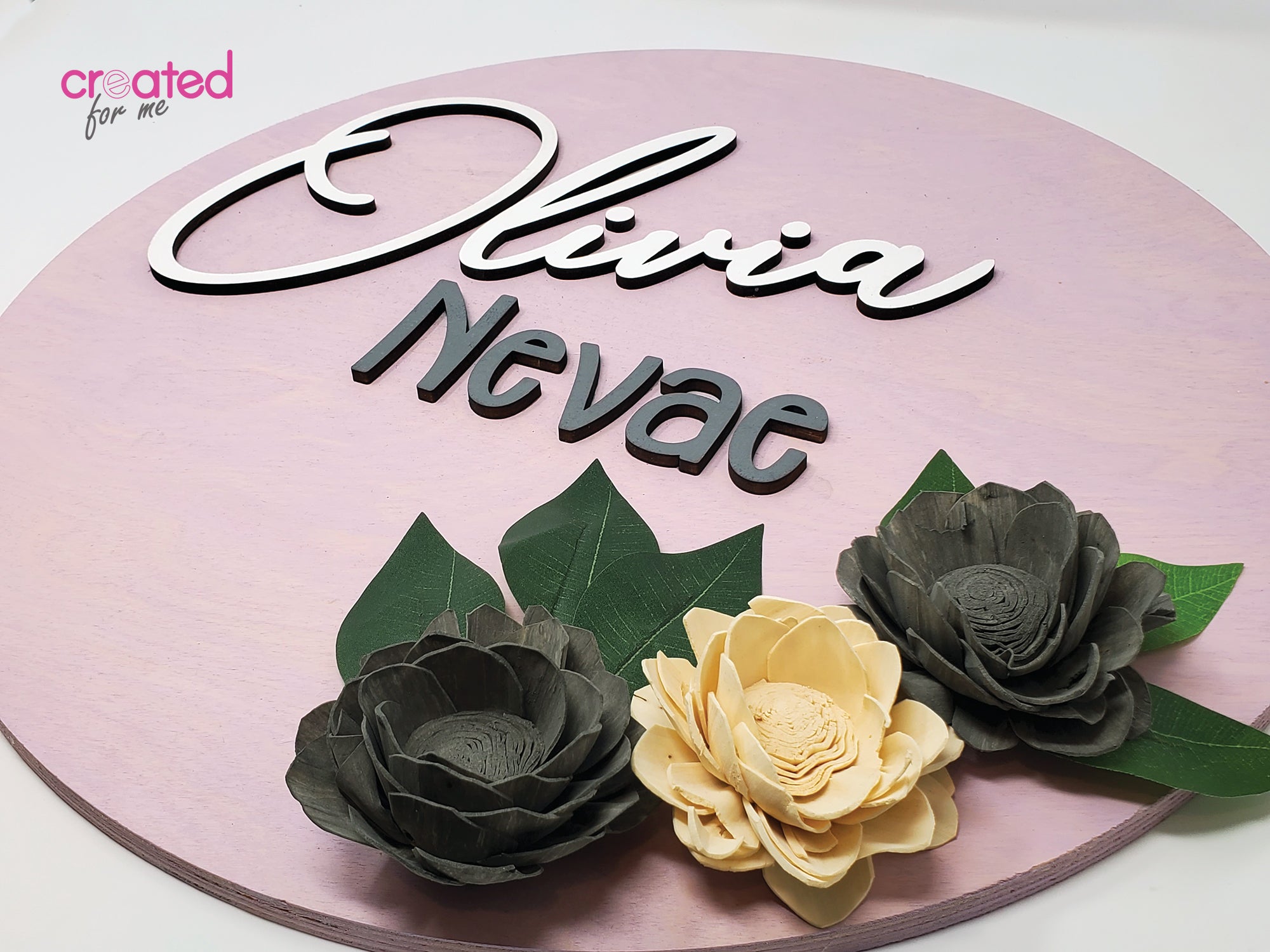 Nursery Wall Sign - Floral Theme