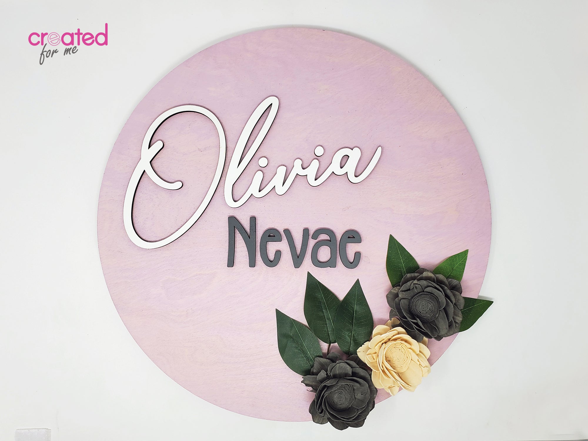 Nursery Wall Sign - Floral Theme