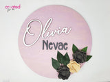 Nursery Wall Sign - Floral Theme