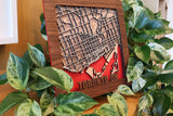 Laser-Cut Map - Square