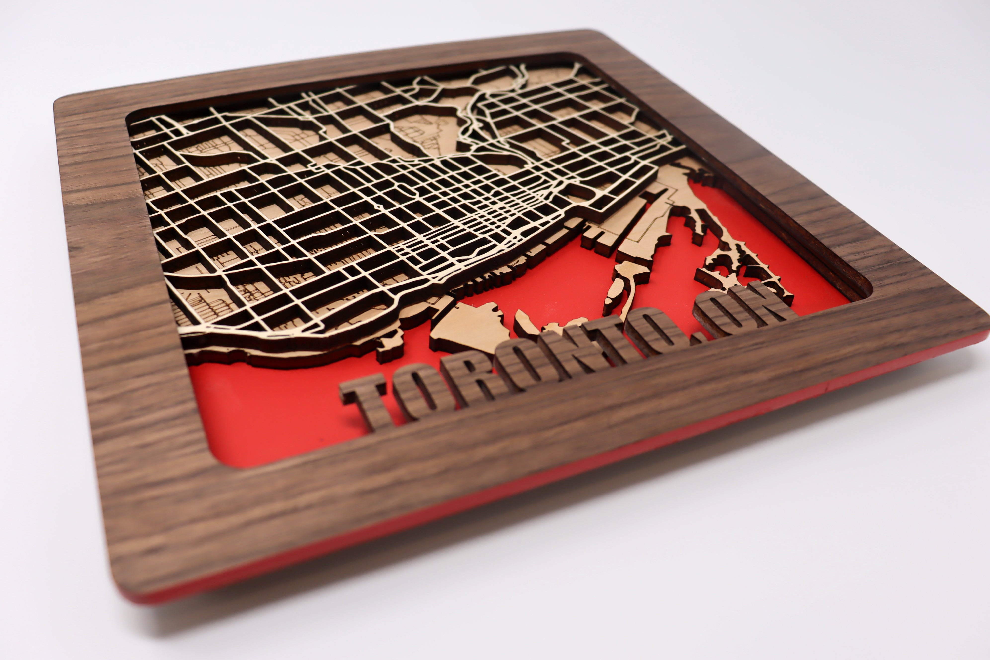 Laser-Cut Map - Square