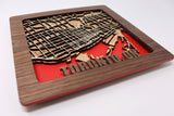 Laser-Cut Map - Square