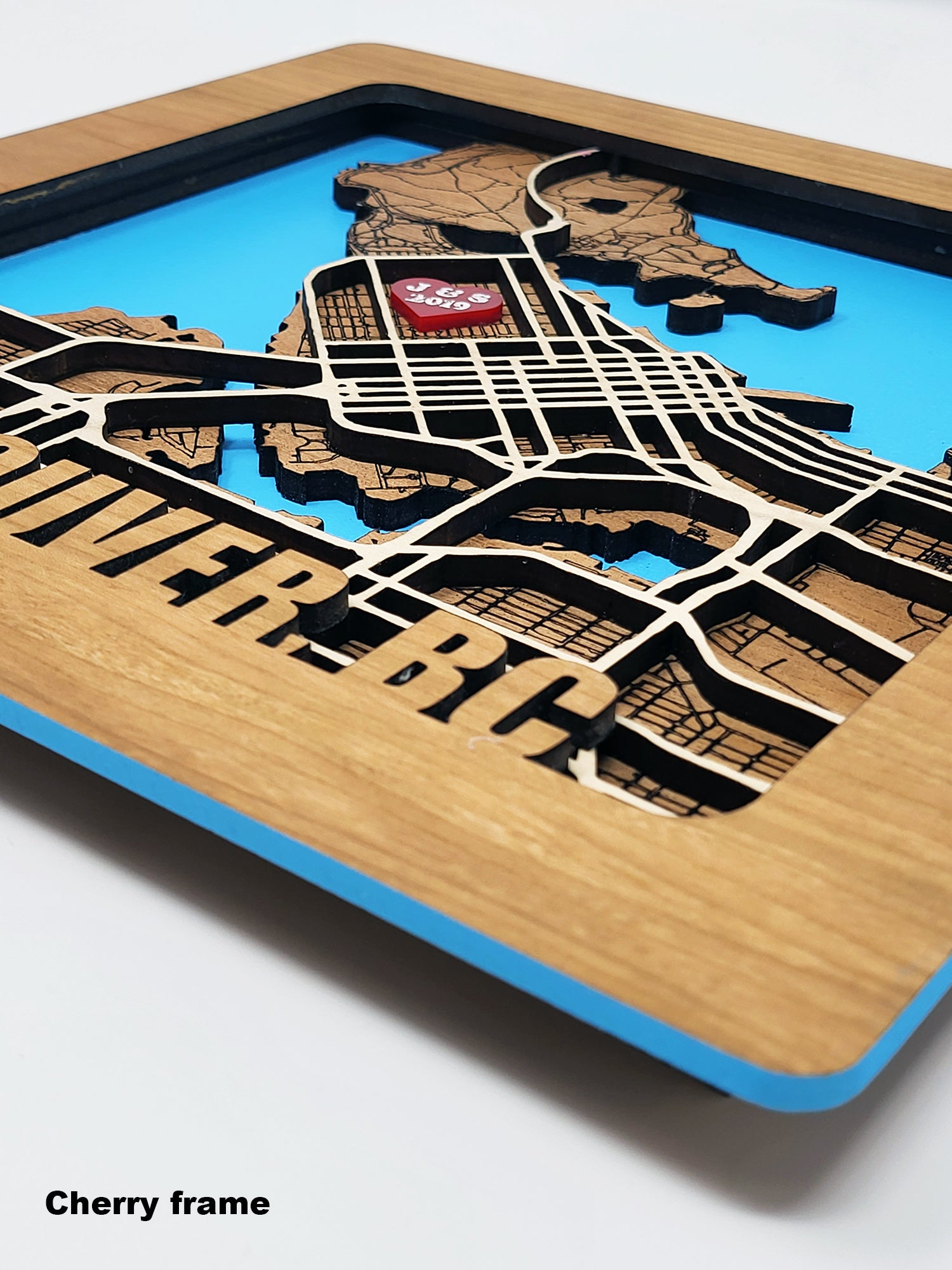 Laser-Cut Map - Square