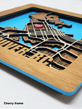 Laser-Cut Map - Square
