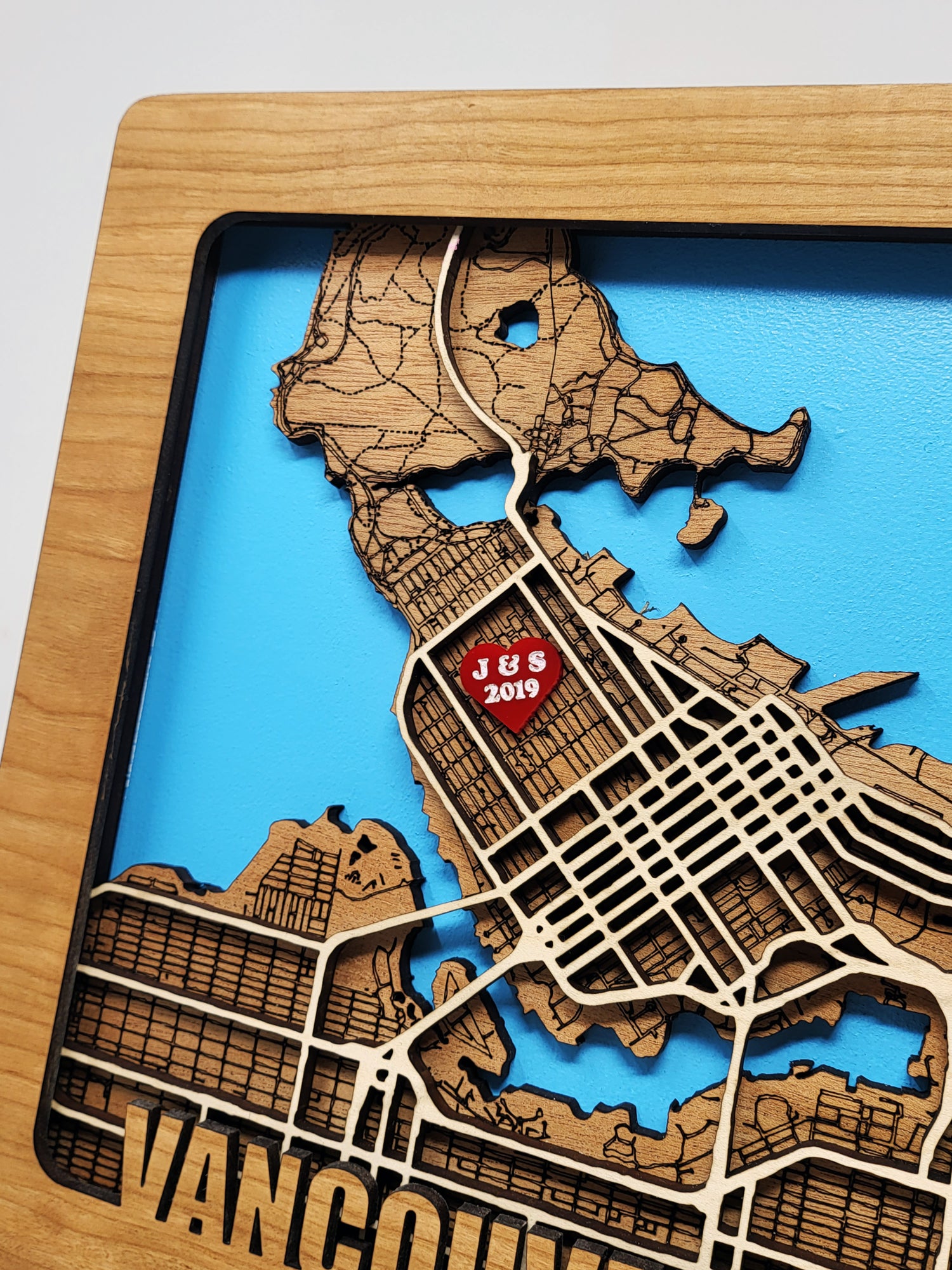Laser-Cut Map - Square