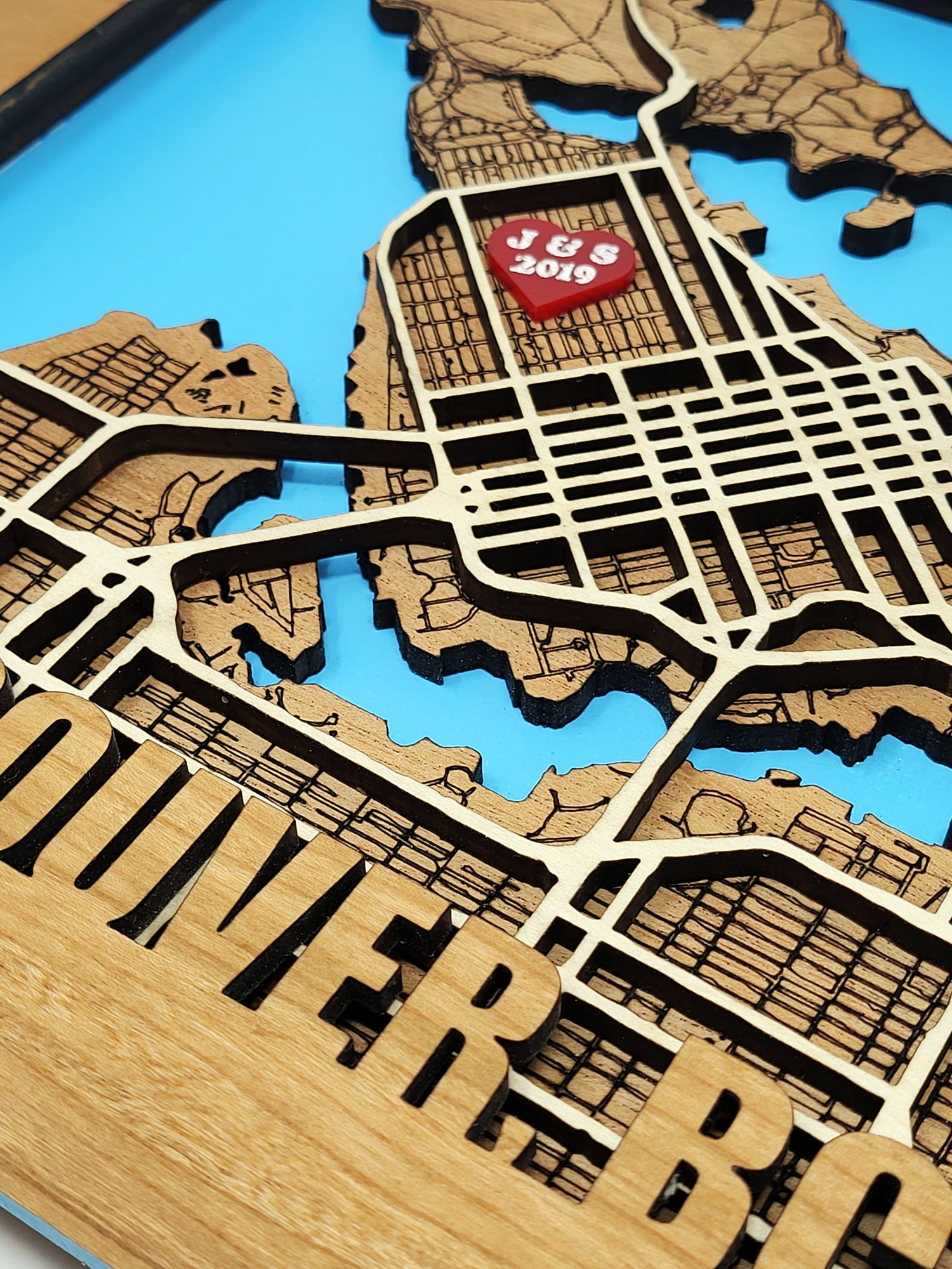 Laser-Cut Map - Square