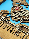 Laser-Cut Map - Square