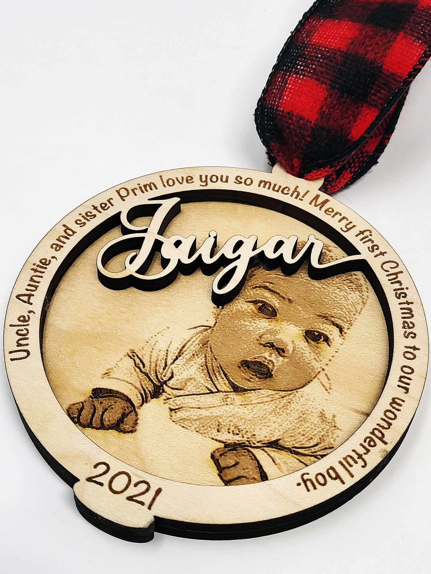 Photo Engraved Tree Ornament