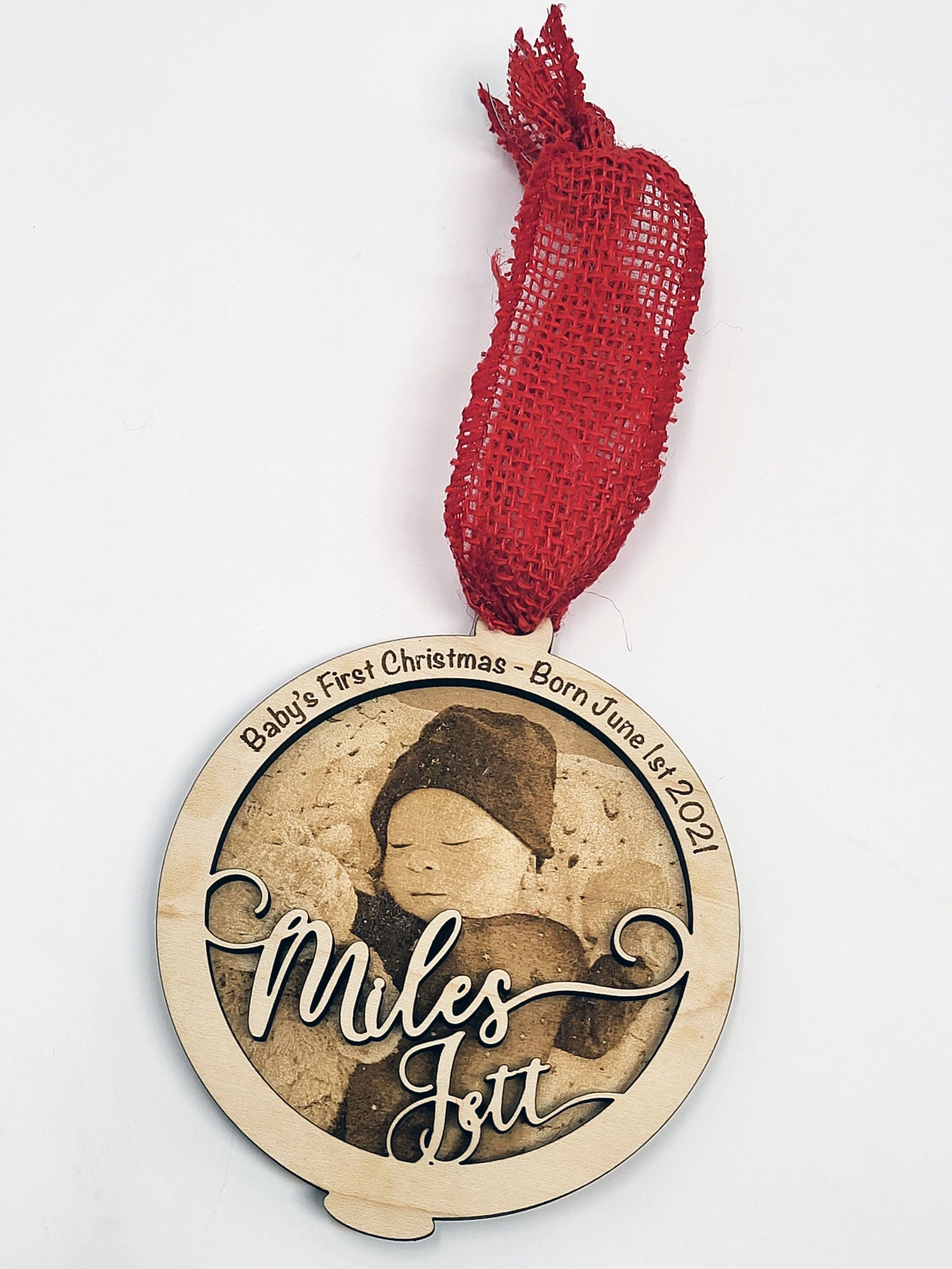 Photo Engraved Tree Ornament
