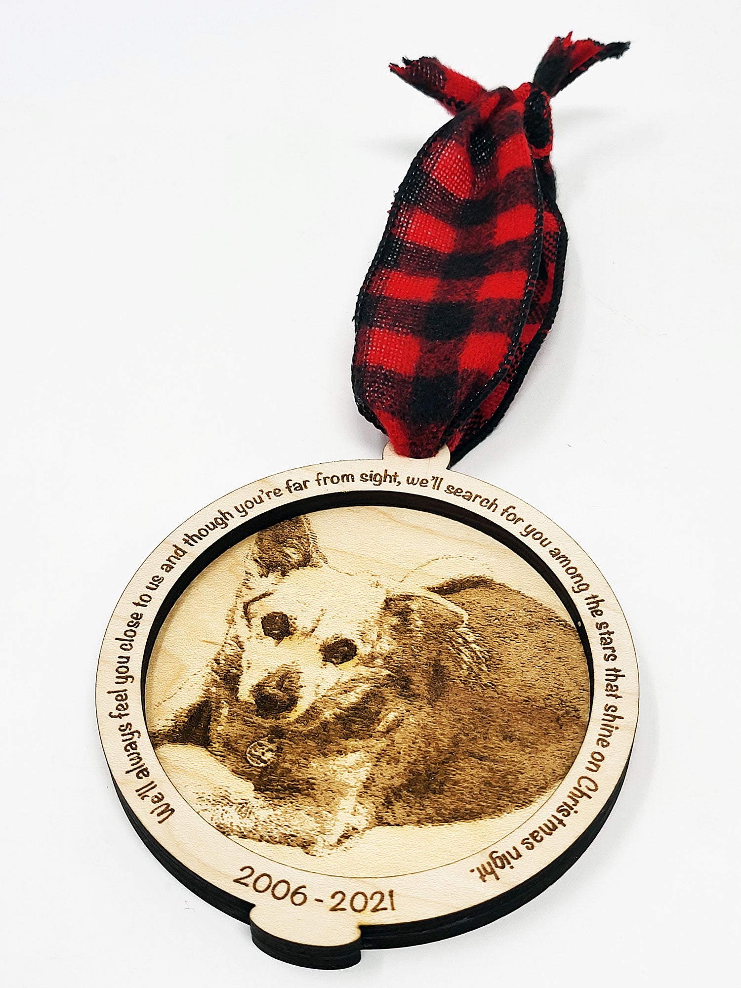 Photo Engraved Tree Ornament