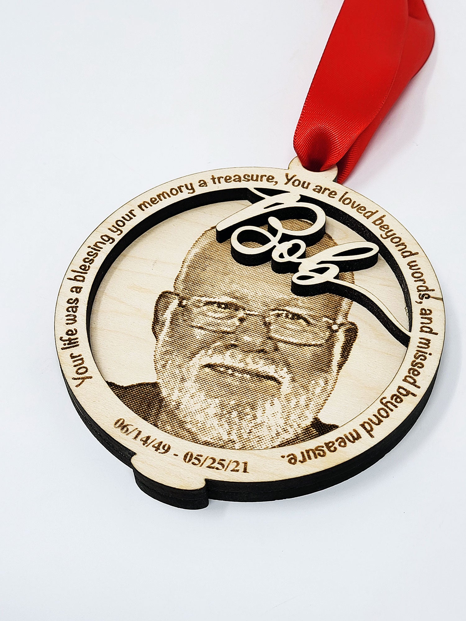 Photo Engraved Tree Ornament