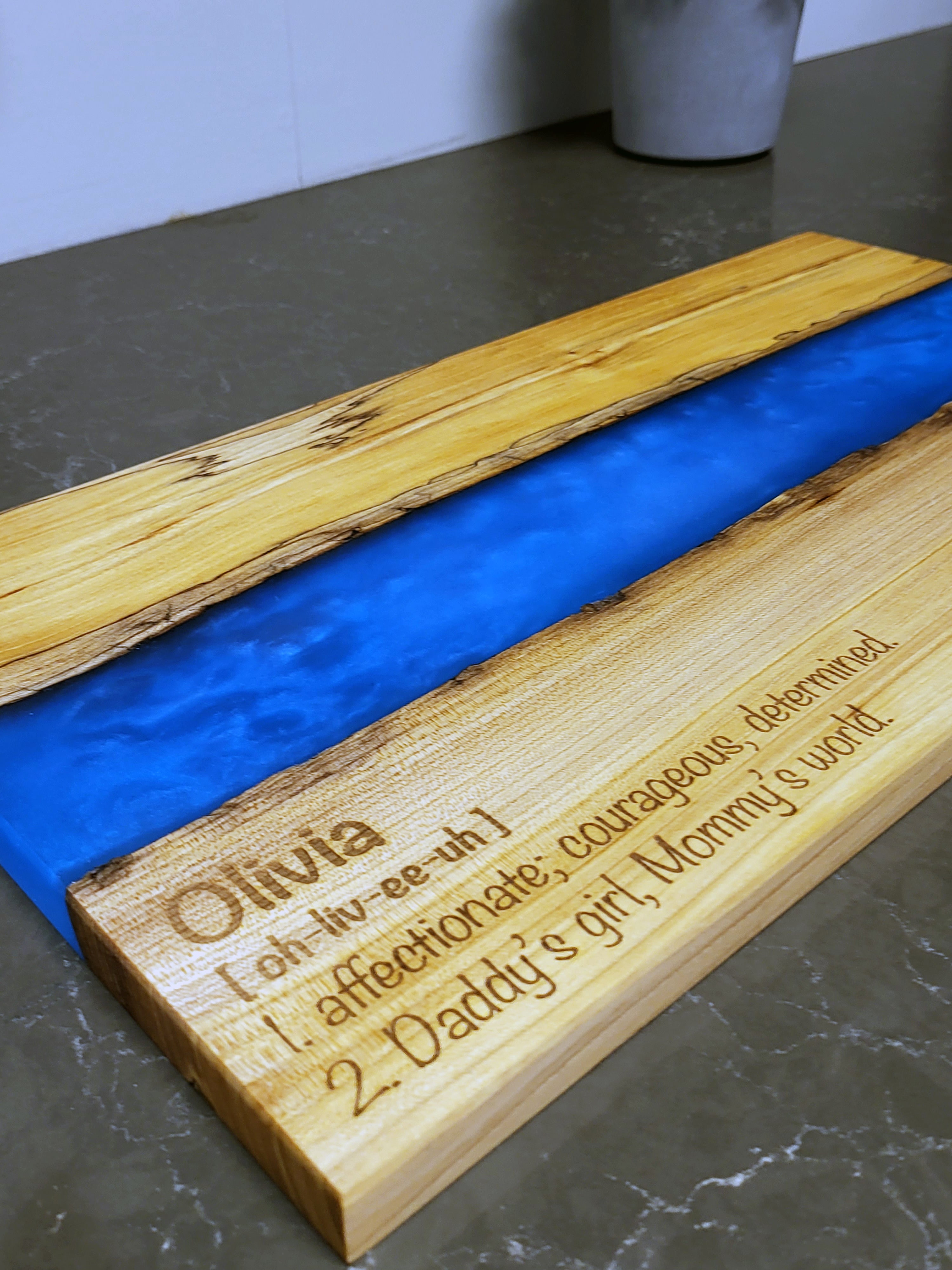 Epoxy Live-Edge River Board