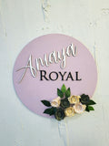 Nursery Wall Sign - Floral Theme
