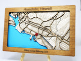 Laser-Cut Map - Rectangular