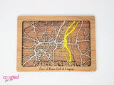 Laser-Cut Map - Rectangular