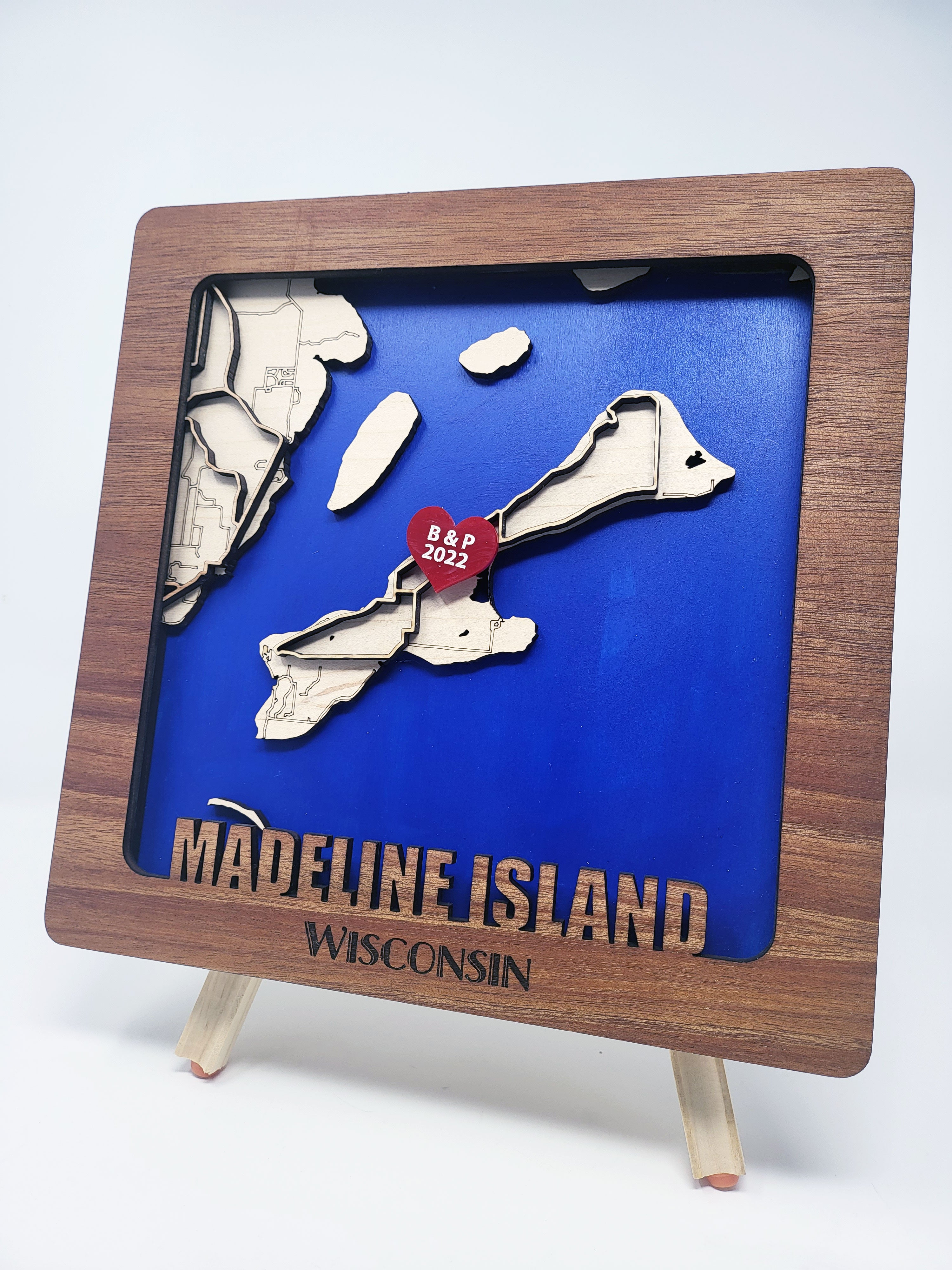 Laser-Cut Map - Square