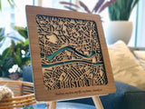 Laser-Cut Map - Square