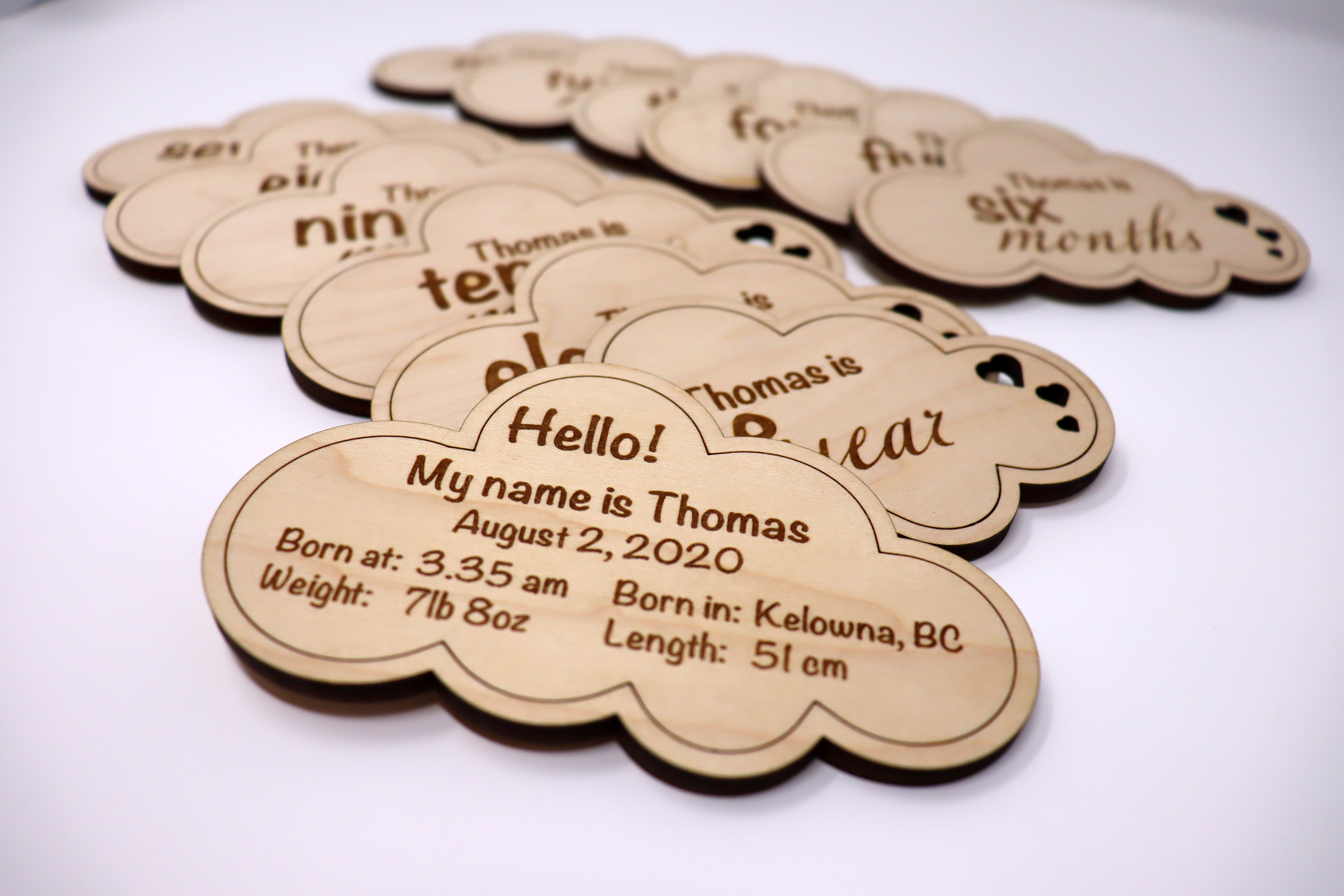 Baby Milestone Cloud Set