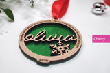 Engraved Frame Name Ornament