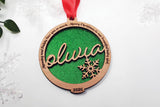 Engraved Frame Name Ornament