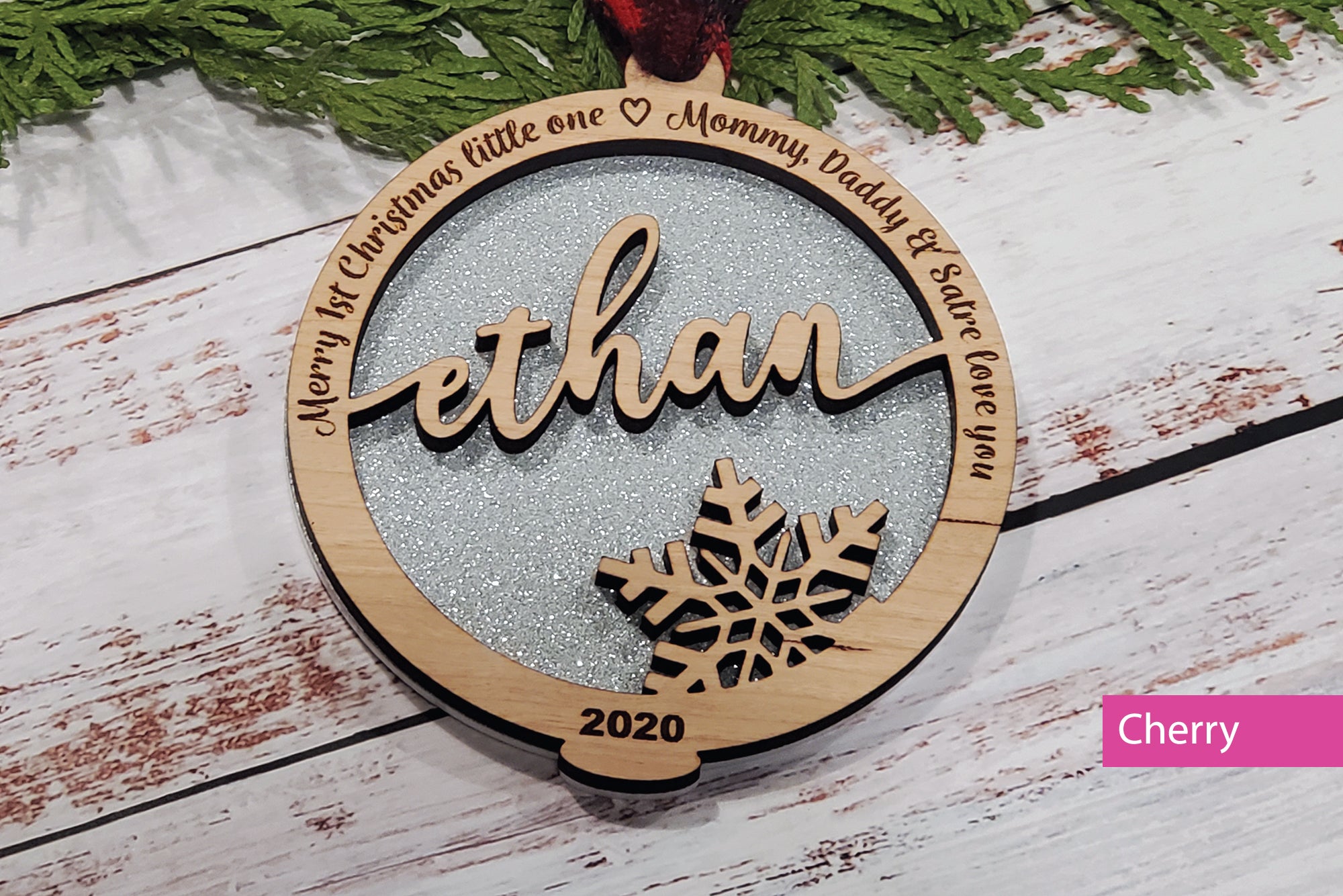 Engraved Frame Name Ornament