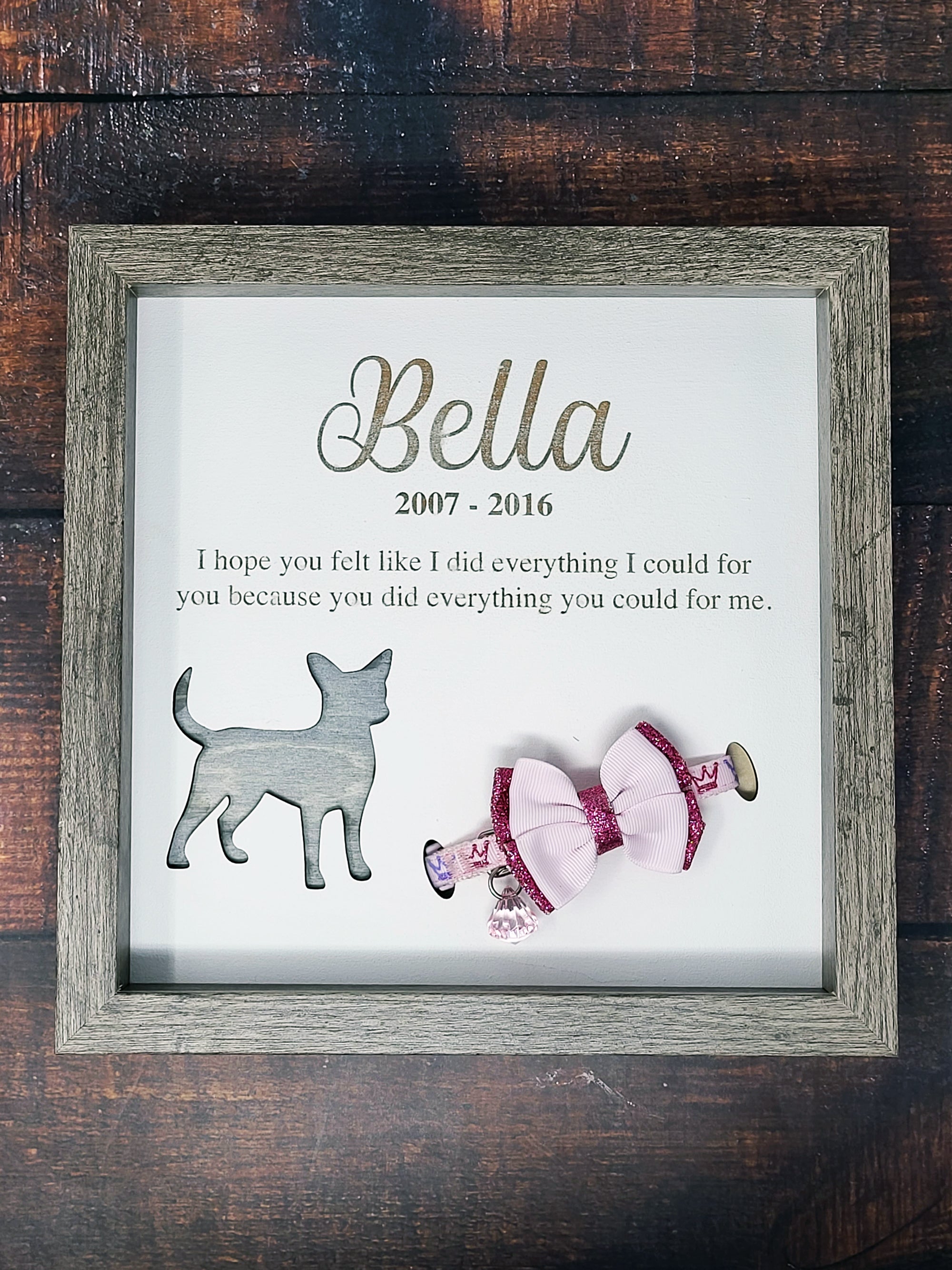 Pet Collar Shadow Box