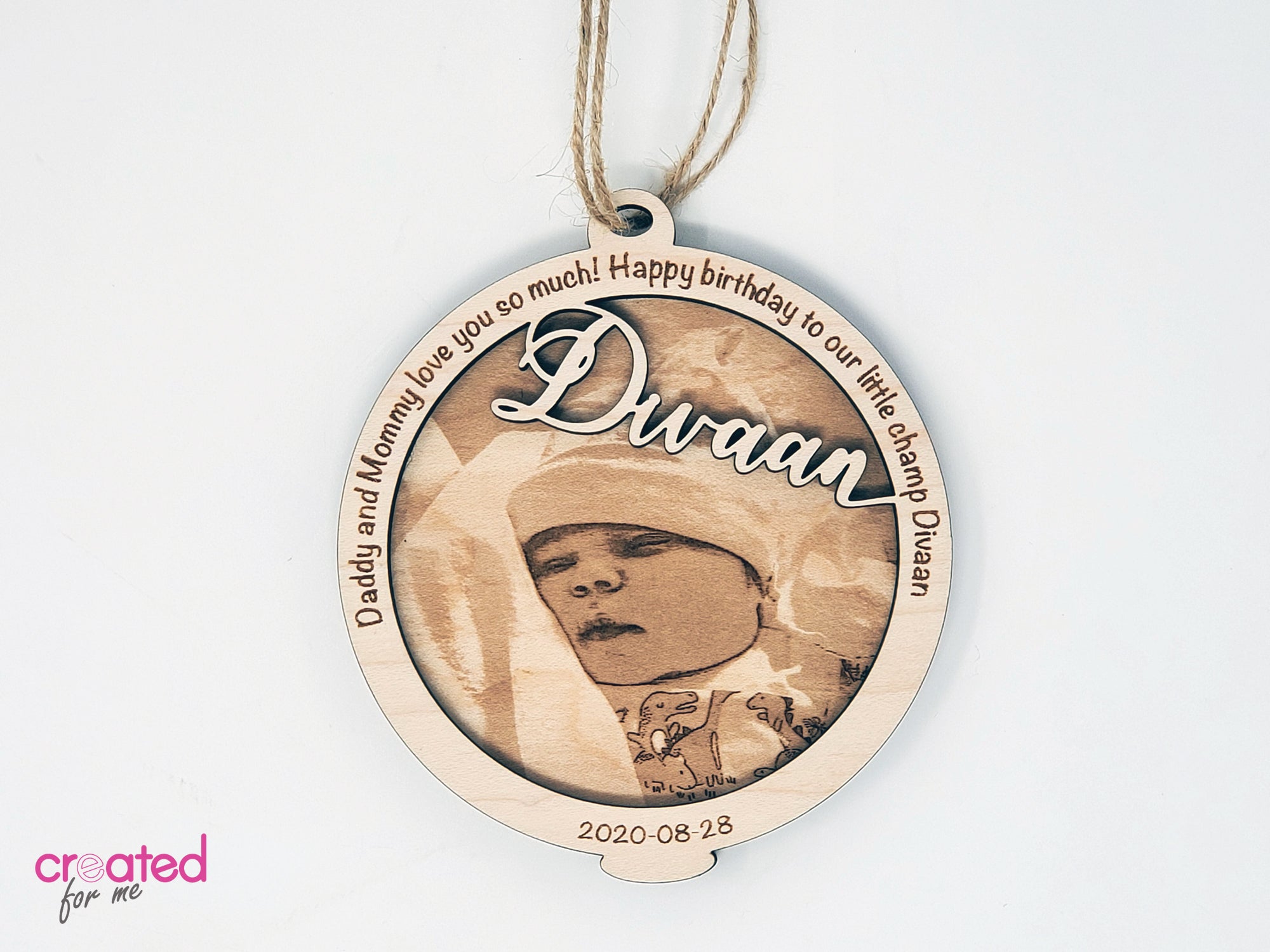 Photo Engraved Tree Ornament