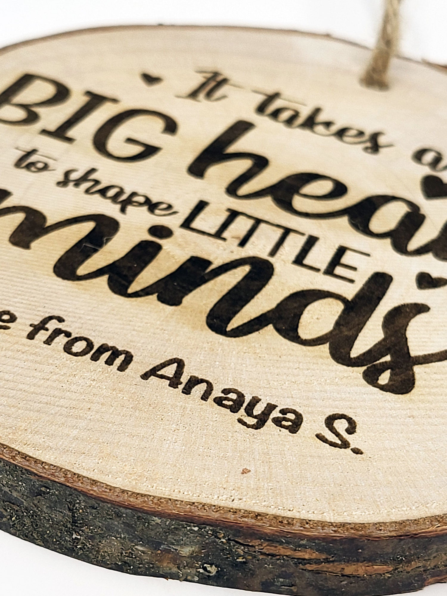 Live-Edge Teacher Ornament