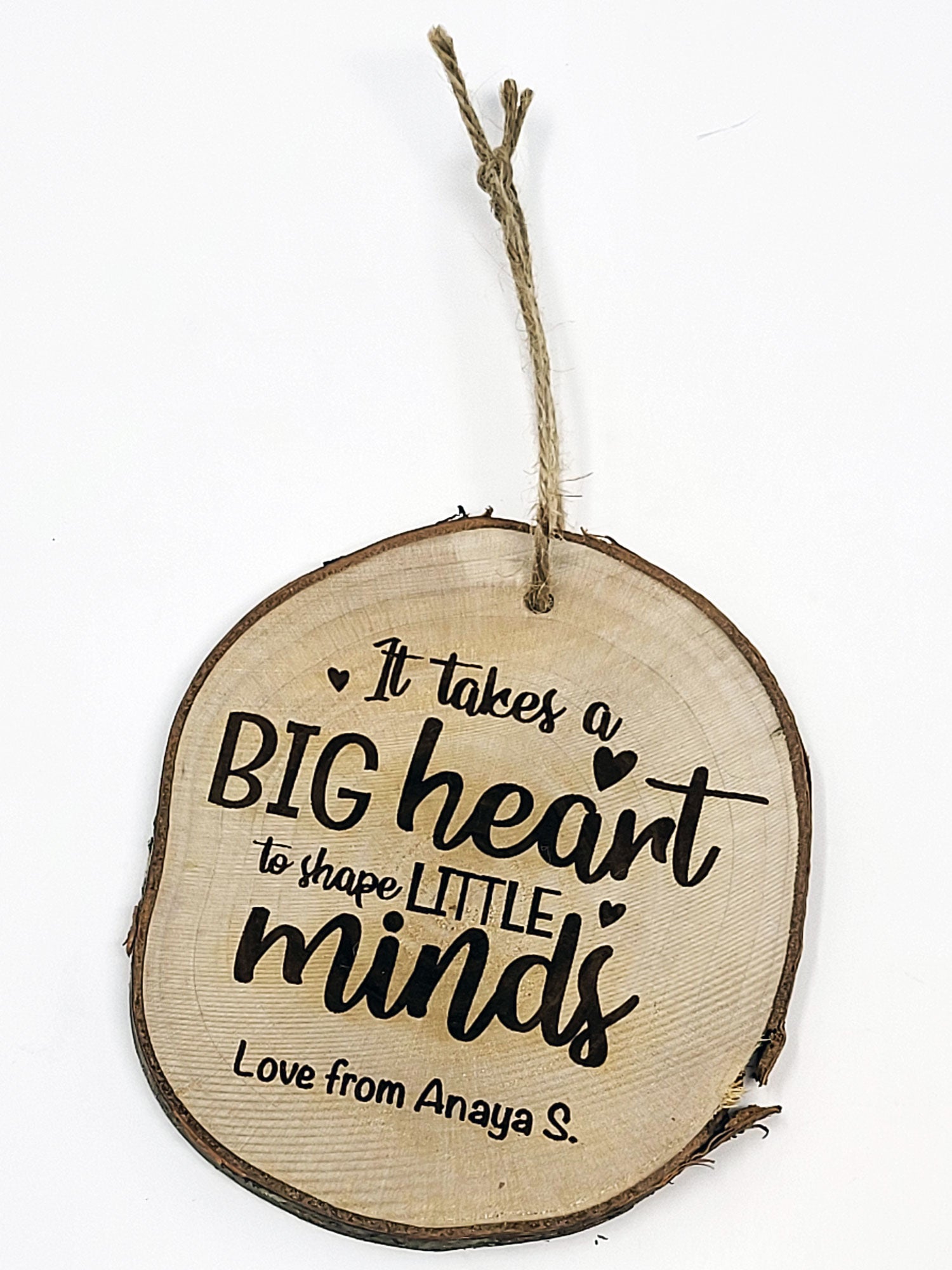 Live-Edge Teacher Ornament