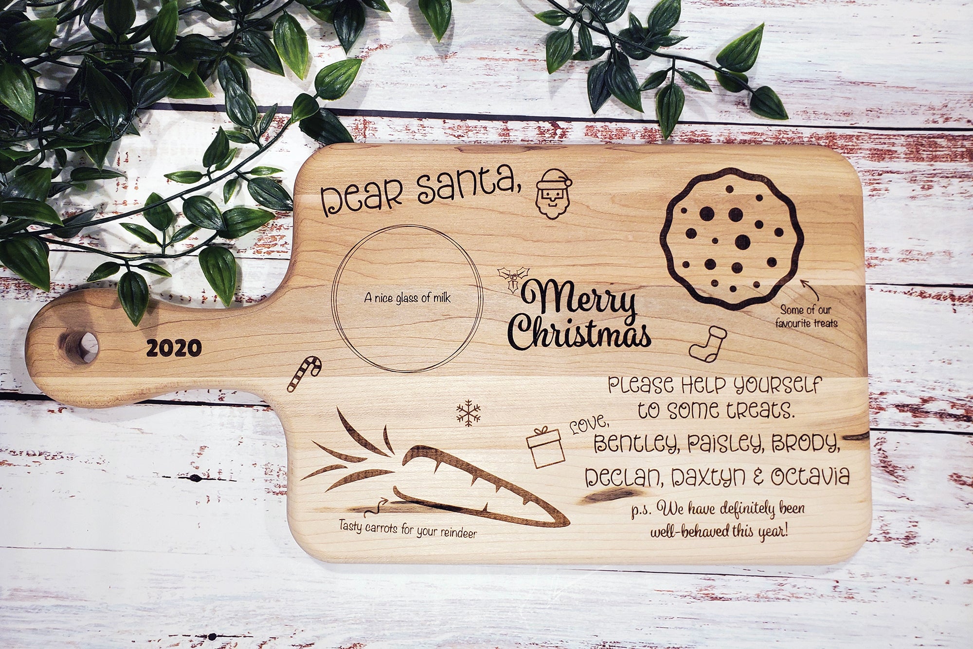 Christmas Eve Treat Board For Santa