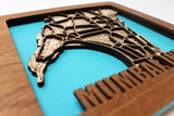 Laser-Cut Map - Square