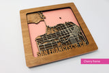 Laser-Cut Map - Square