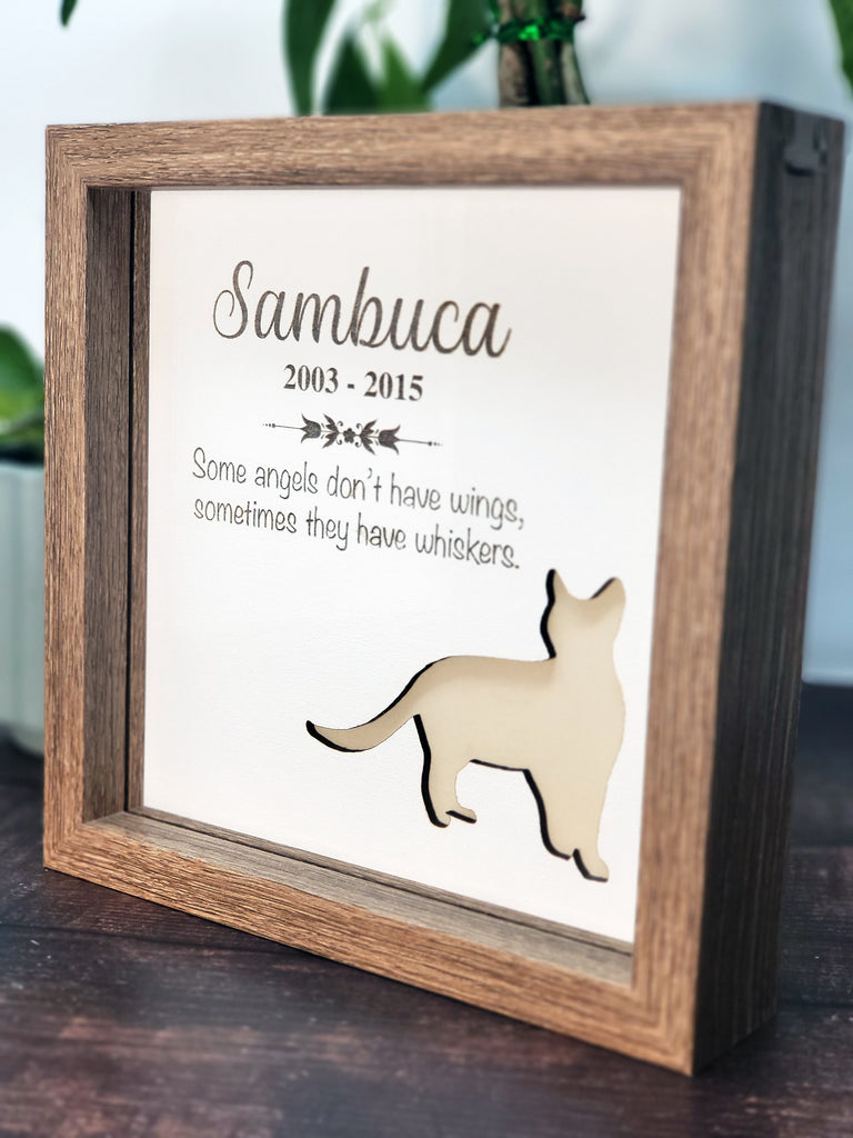 Pet Memorial Shadow Box – Created For Me Laser Engraved Gifts & More